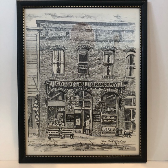 Framed Art Rose Mary Goodson Art Vintage 1976